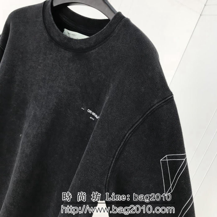 OFF-white18秋冬新款 做舊3D素描 純棉衛衣 男女同款 ydi1317